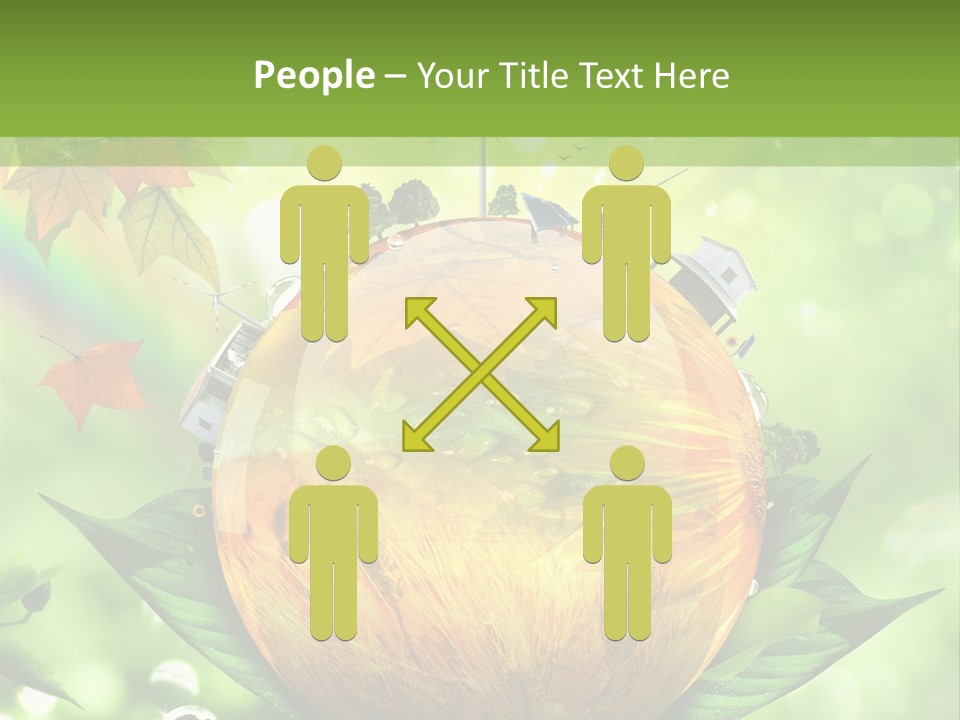 Sphere Leaf Plant PowerPoint Template