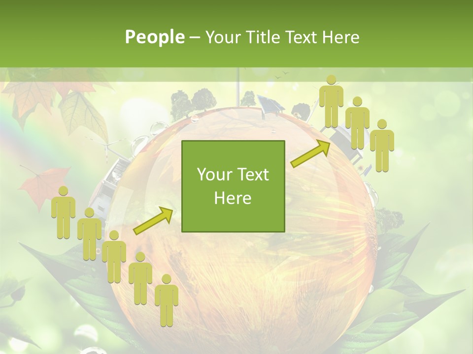 Sphere Leaf Plant PowerPoint Template