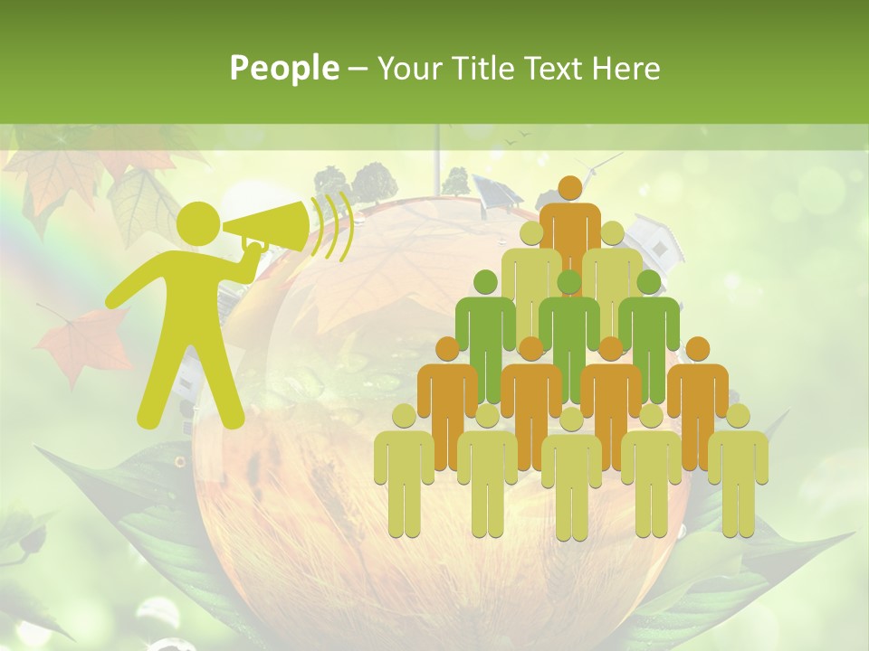 Sphere Leaf Plant PowerPoint Template