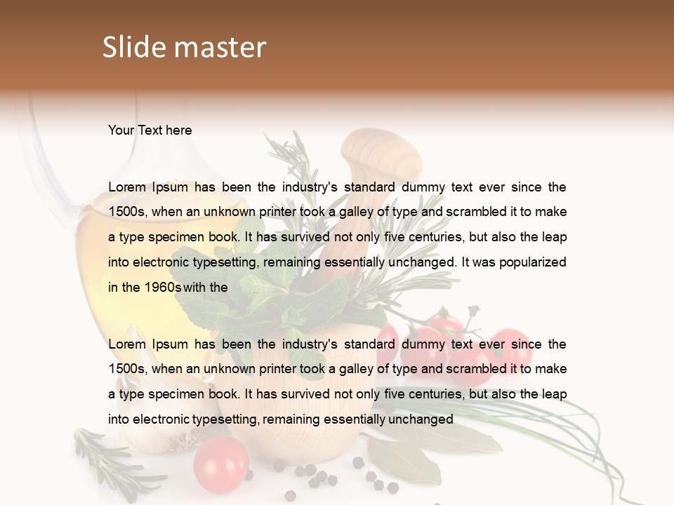 Oil Vitamin Additive PowerPoint Template