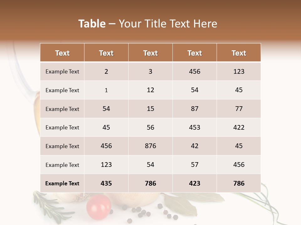Oil Vitamin Additive PowerPoint Template