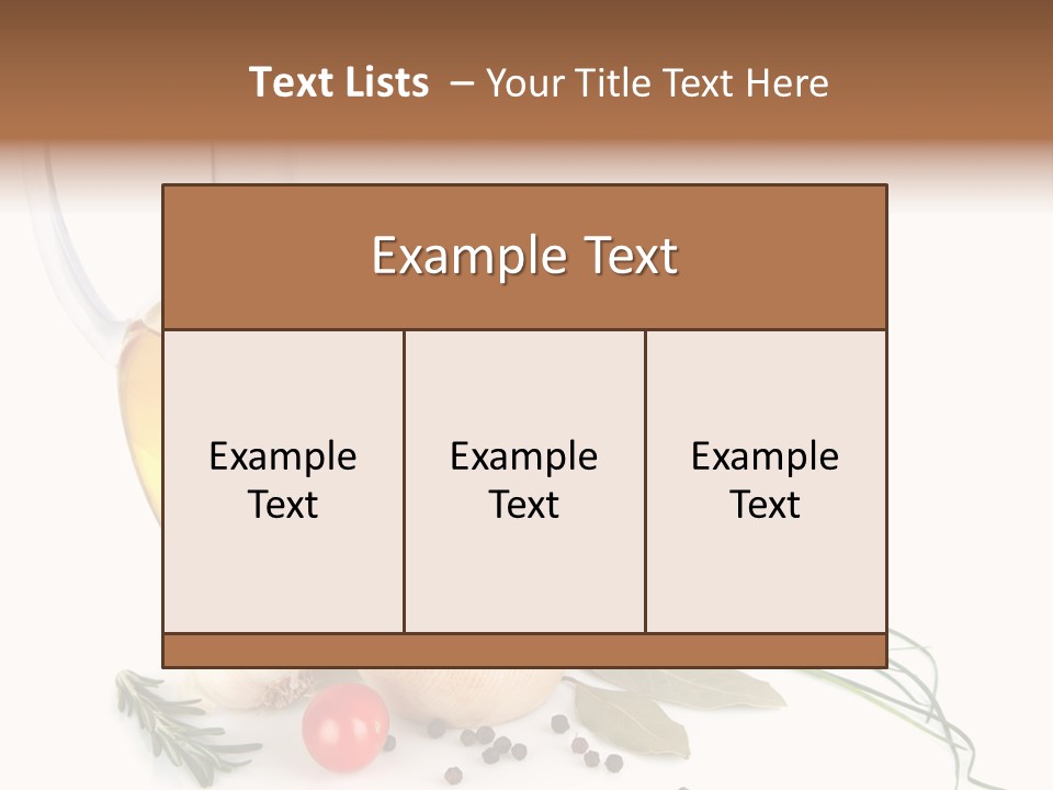 Oil Vitamin Additive PowerPoint Template