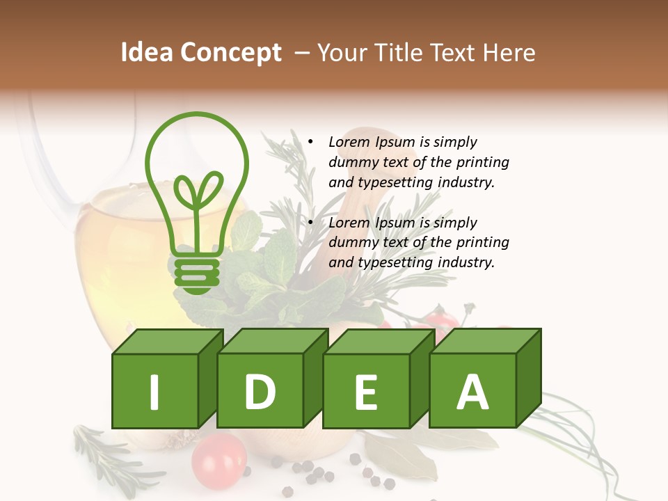 Oil Vitamin Additive PowerPoint Template