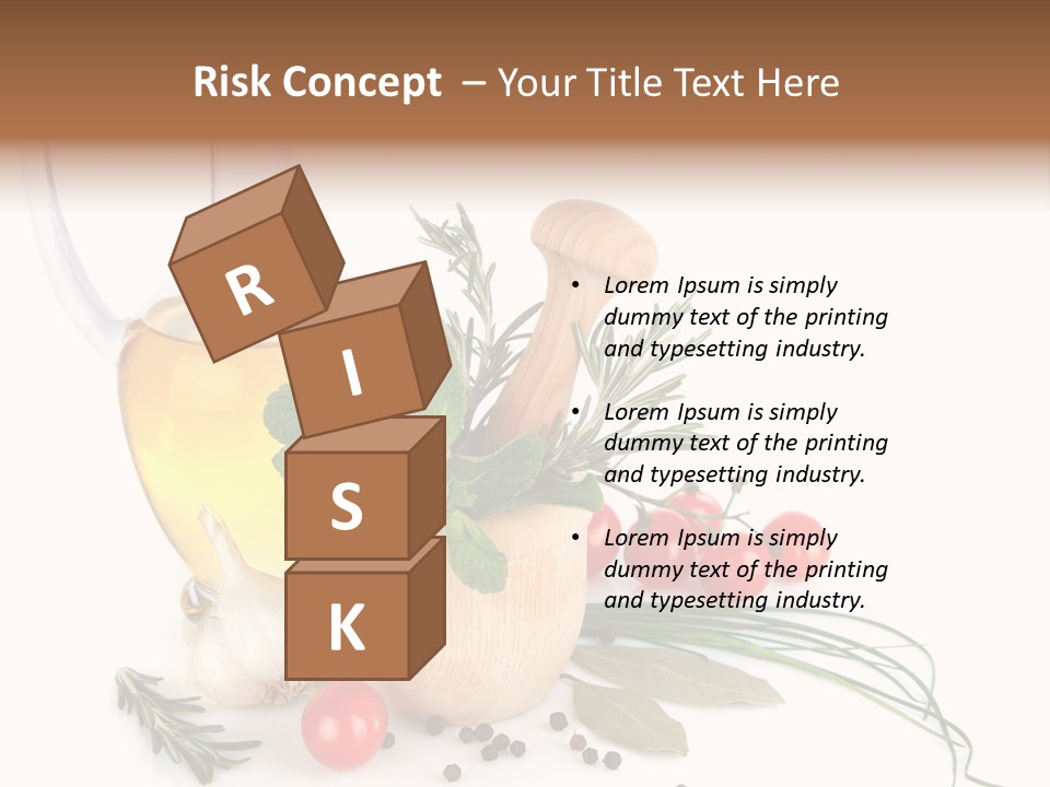 Oil Vitamin Additive PowerPoint Template