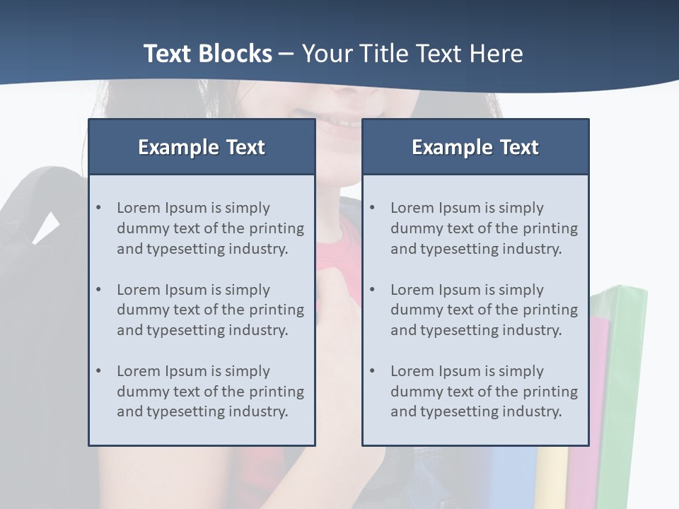 Rucksack Homework Learn PowerPoint Template