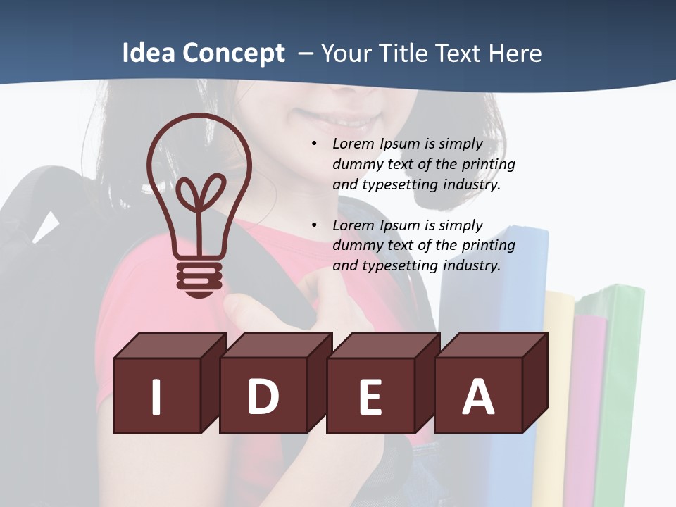 Rucksack Homework Learn PowerPoint Template