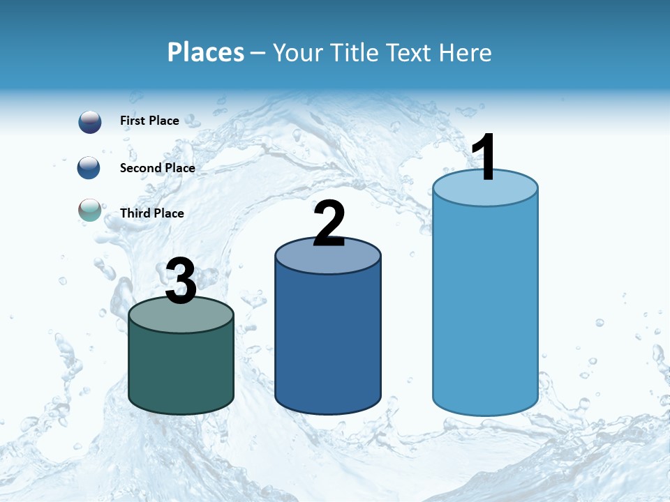 White Background Liquid Splash PowerPoint Template