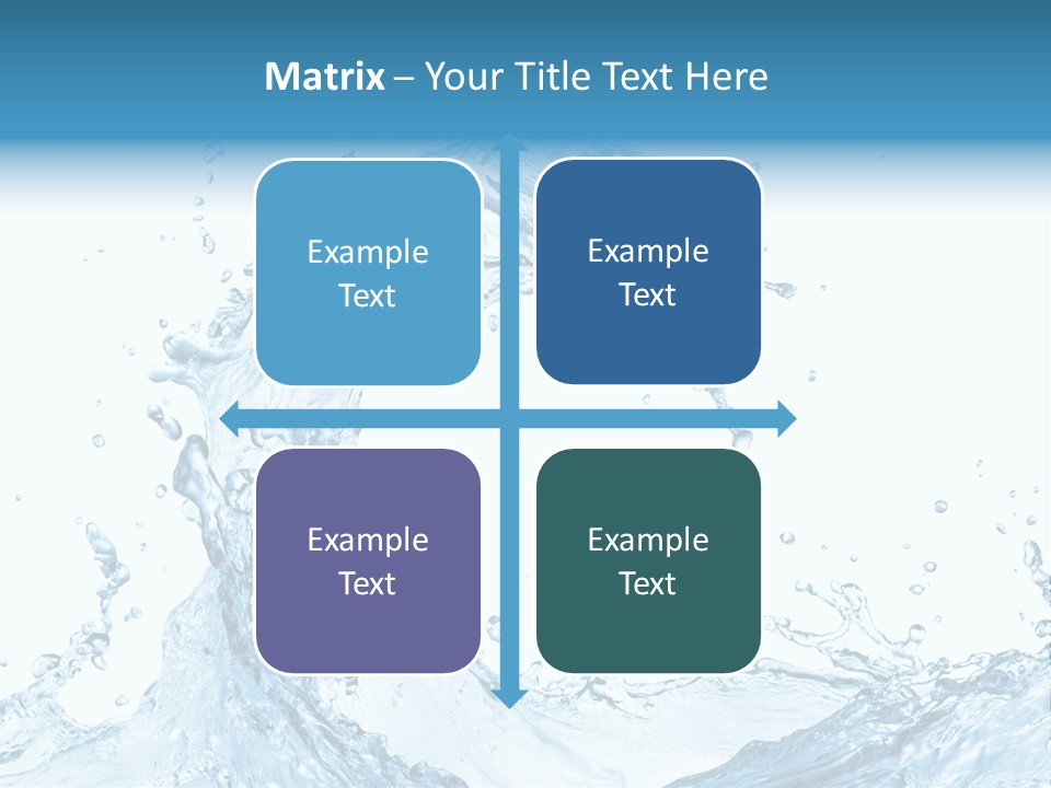 White Background Liquid Splash PowerPoint Template