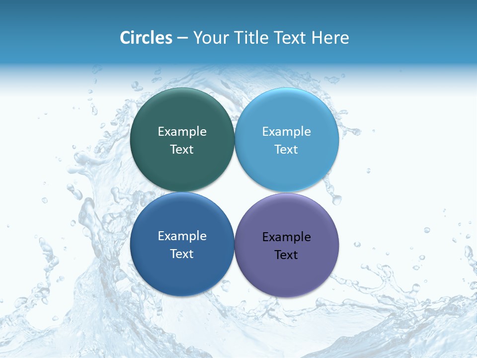 White Background Liquid Splash PowerPoint Template