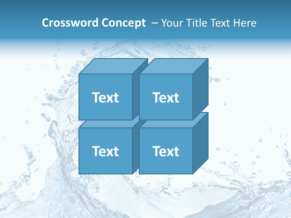 White Background Liquid Splash PowerPoint Template