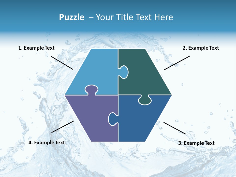 White Background Liquid Splash PowerPoint Template