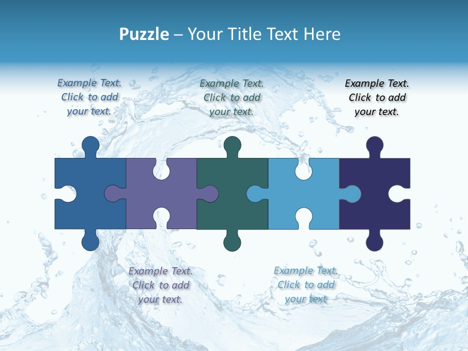 White Background Liquid Splash PowerPoint Template