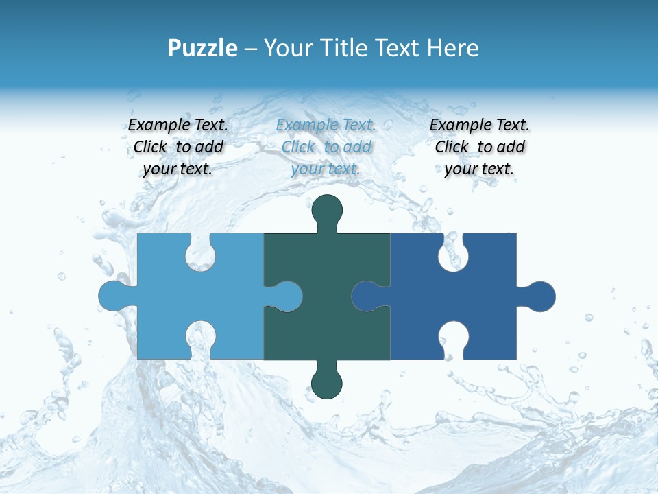 White Background Liquid Splash PowerPoint Template