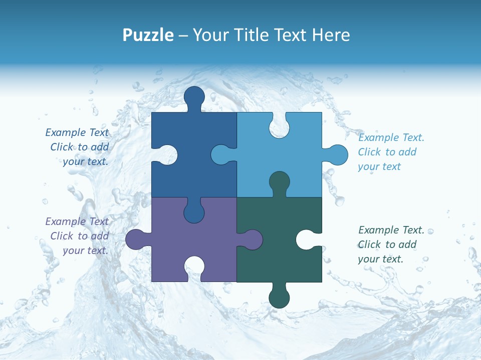 White Background Liquid Splash PowerPoint Template