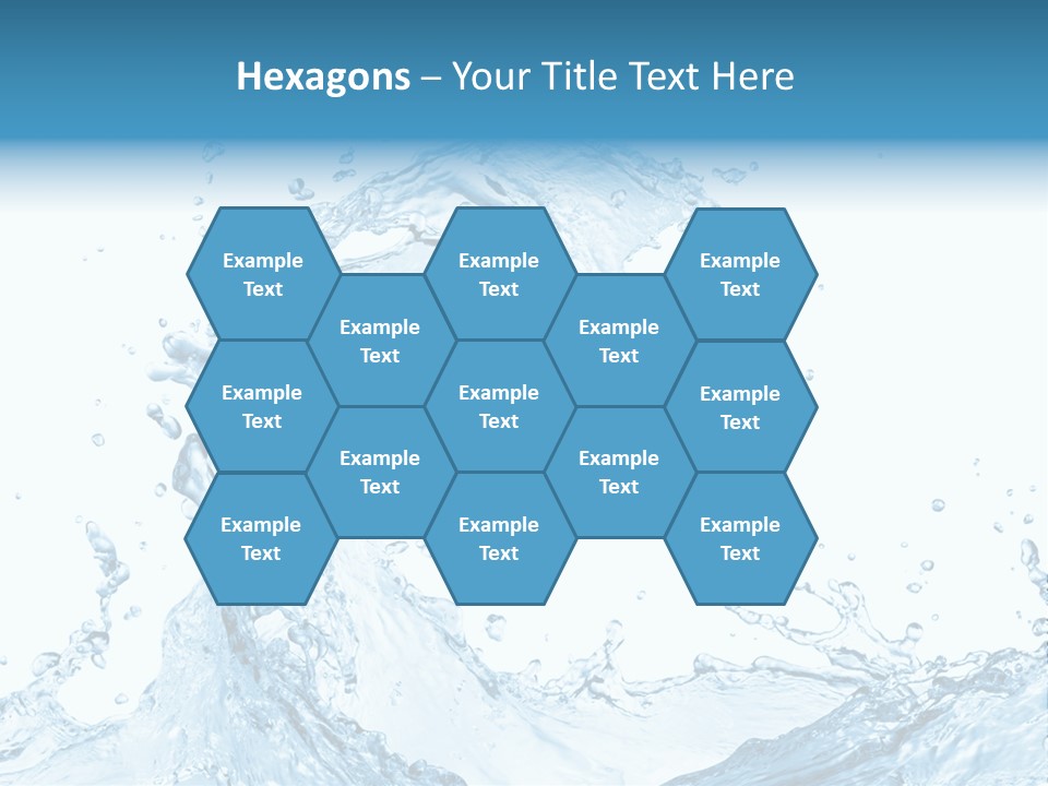 White Background Liquid Splash PowerPoint Template