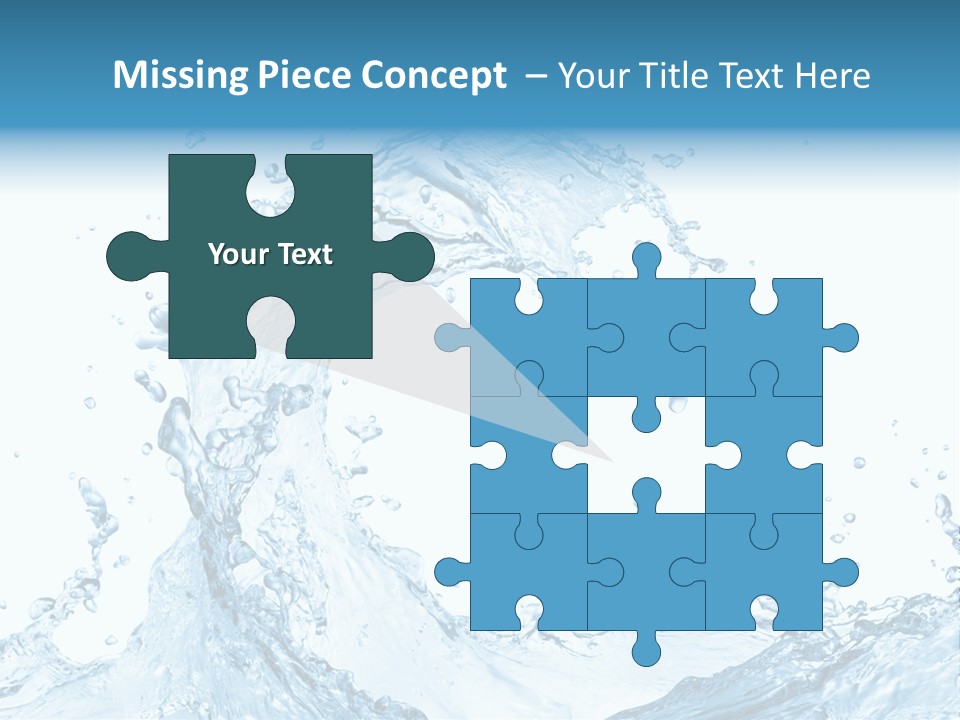 White Background Liquid Splash PowerPoint Template