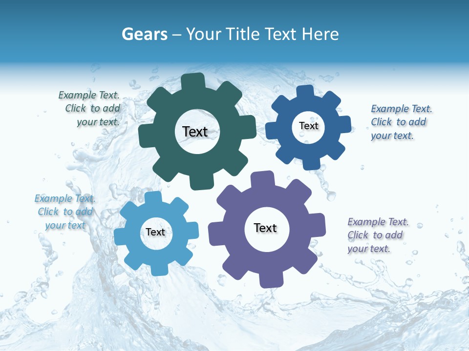 White Background Liquid Splash PowerPoint Template