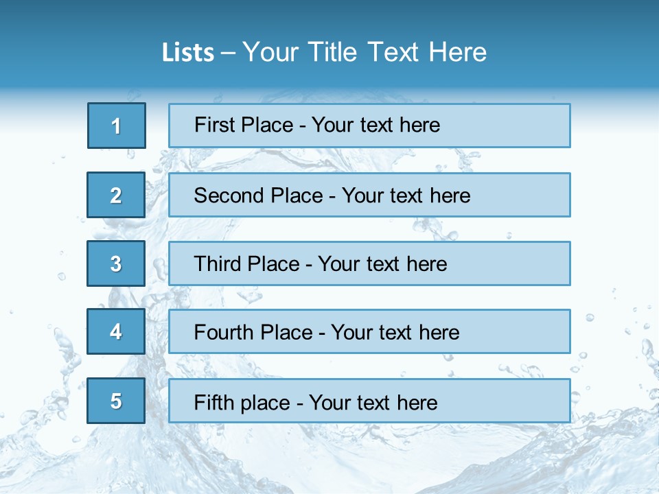 White Background Liquid Splash PowerPoint Template