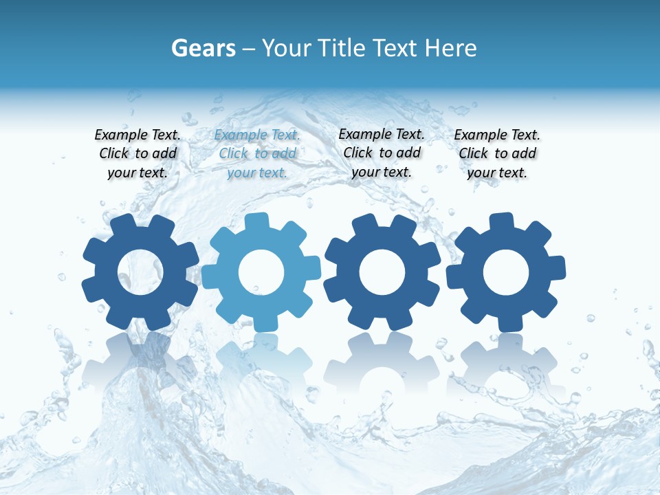 White Background Liquid Splash PowerPoint Template