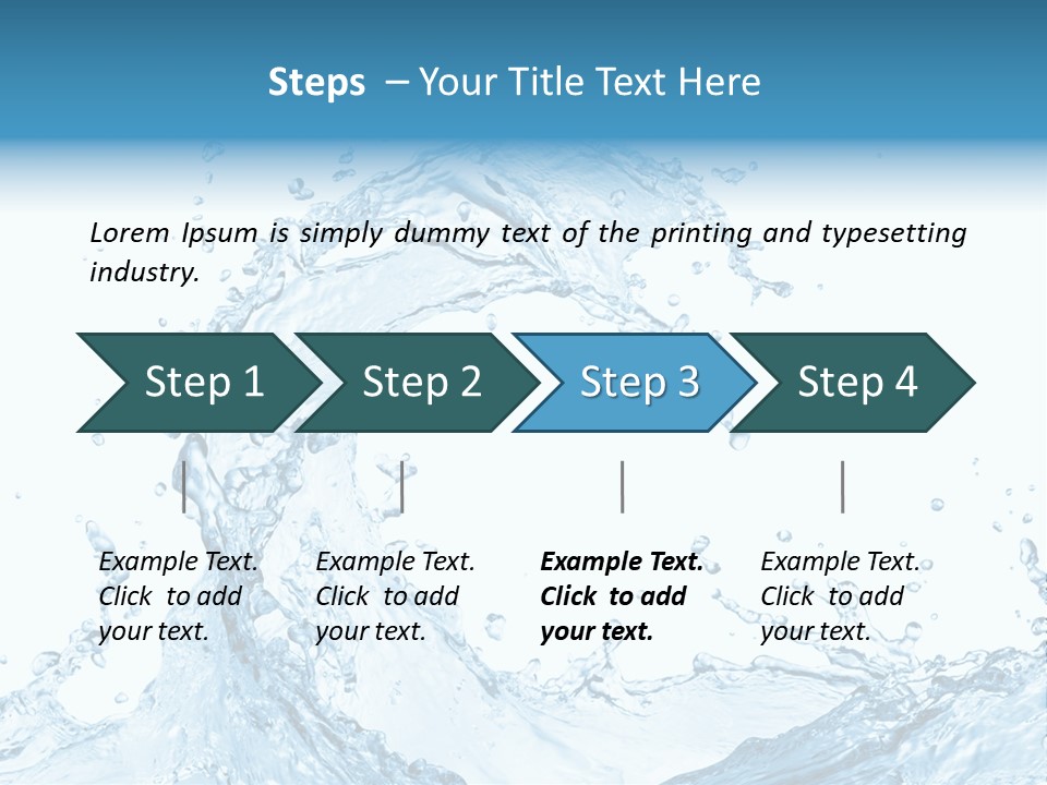 White Background Liquid Splash PowerPoint Template