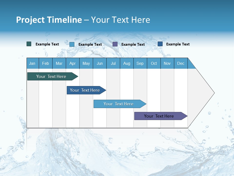 White Background Liquid Splash PowerPoint Template