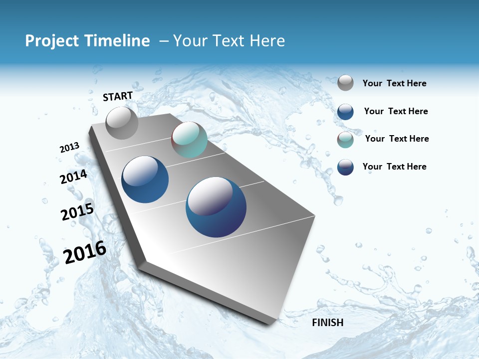 White Background Liquid Splash PowerPoint Template