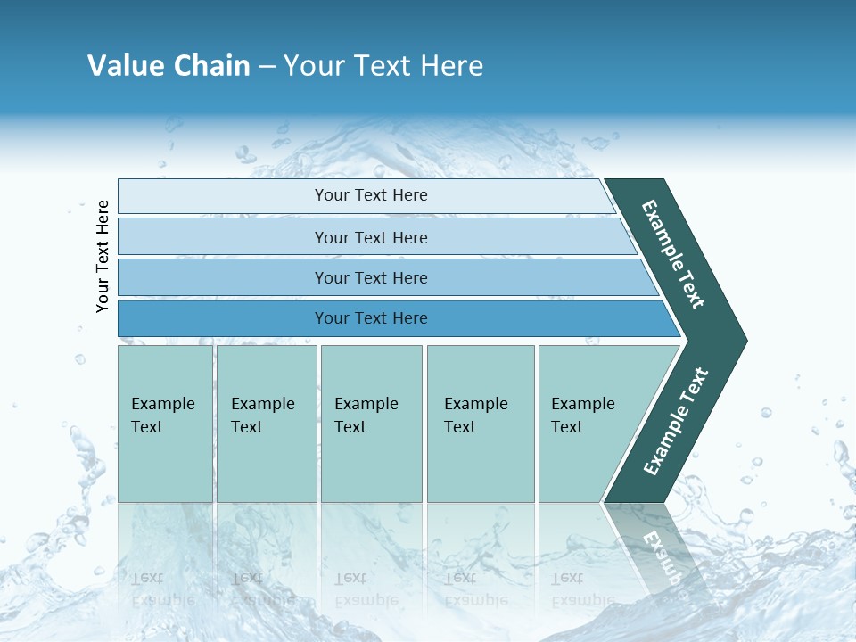 White Background Liquid Splash PowerPoint Template