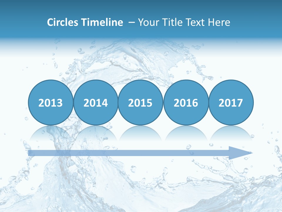 White Background Liquid Splash PowerPoint Template