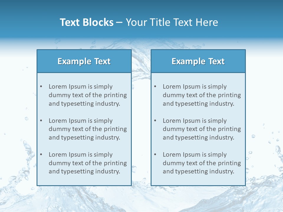 White Background Liquid Splash PowerPoint Template