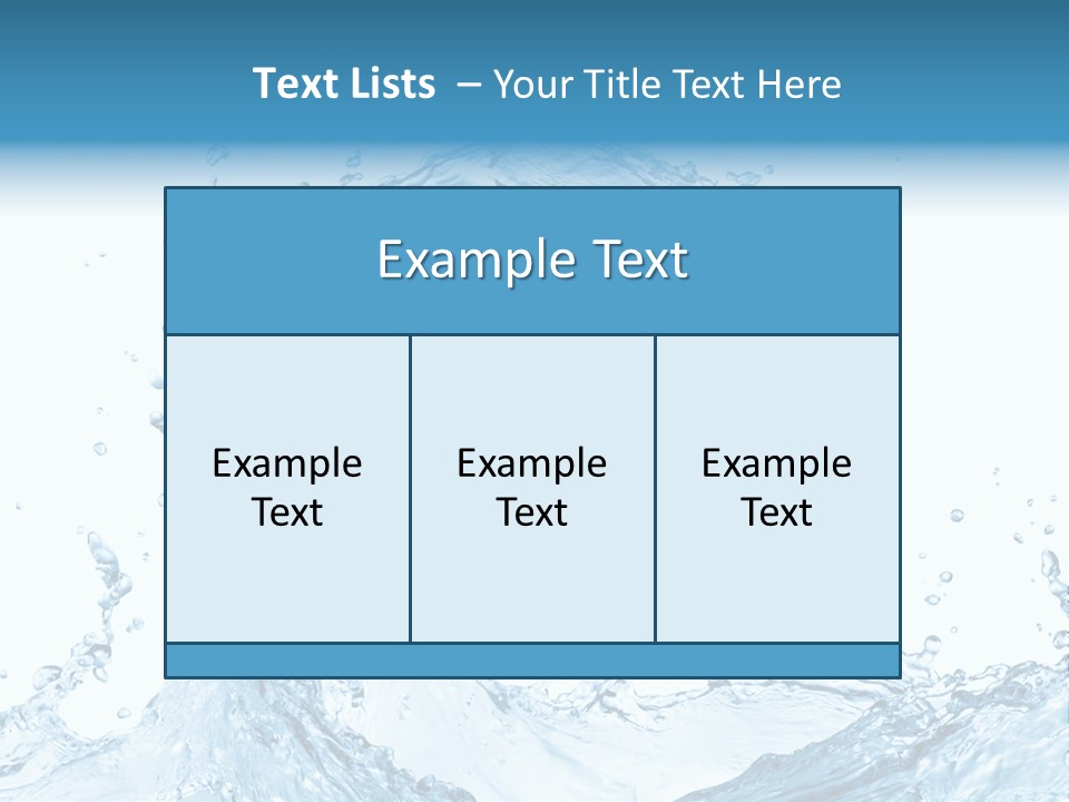 White Background Liquid Splash PowerPoint Template