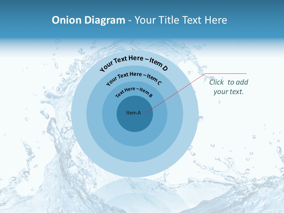 White Background Liquid Splash PowerPoint Template