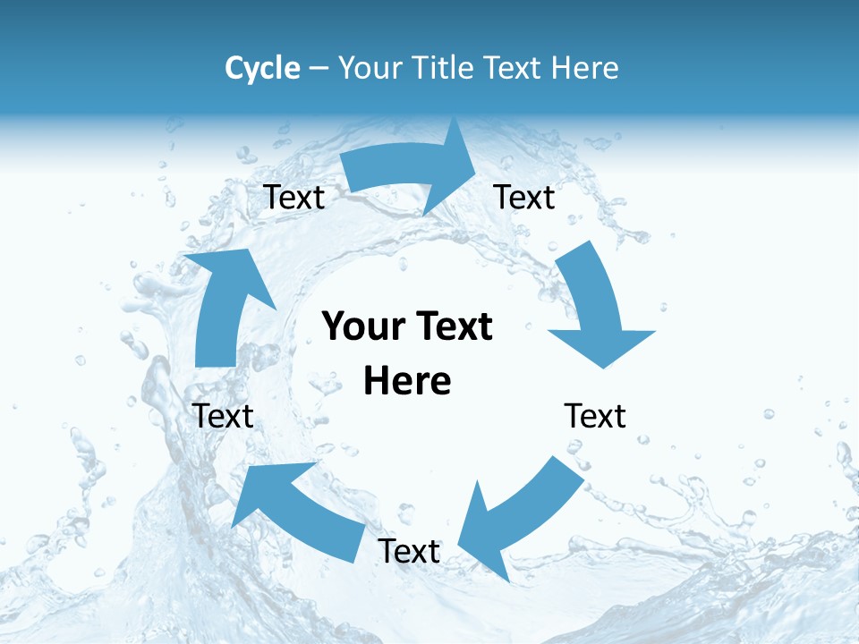 White Background Liquid Splash PowerPoint Template