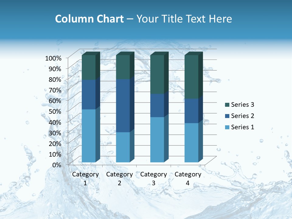 White Background Liquid Splash PowerPoint Template