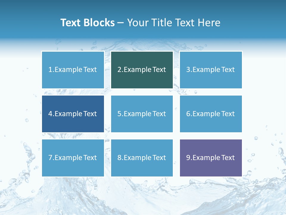 White Background Liquid Splash PowerPoint Template