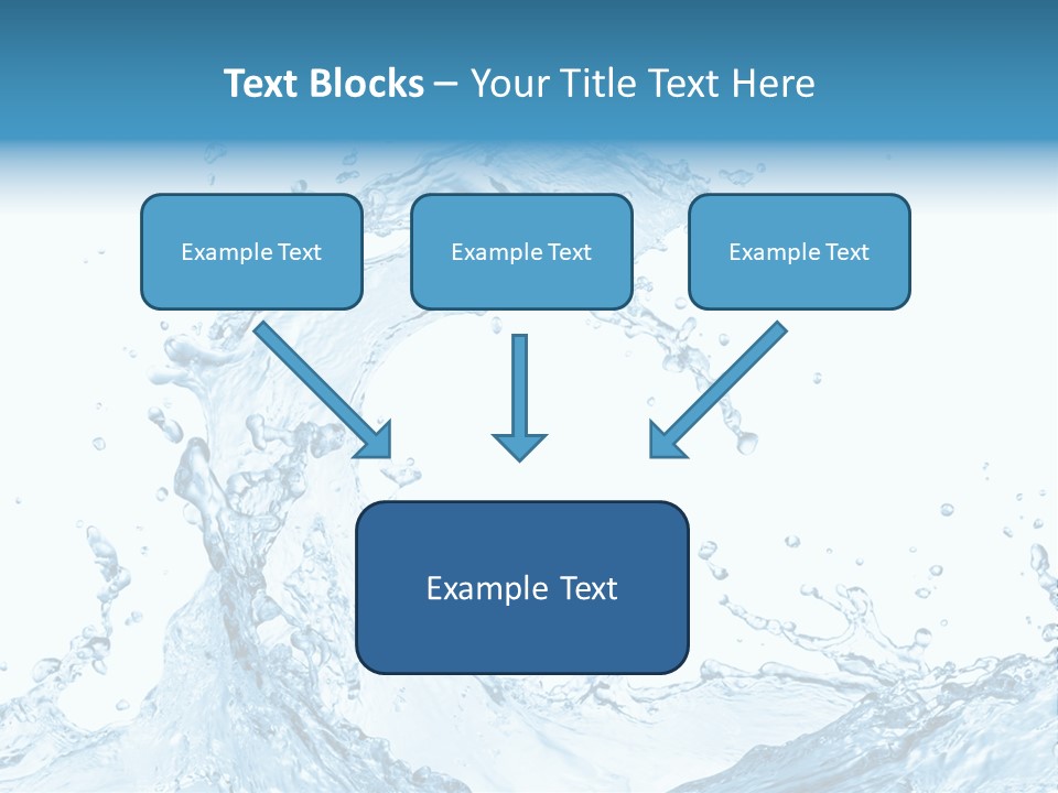 White Background Liquid Splash PowerPoint Template