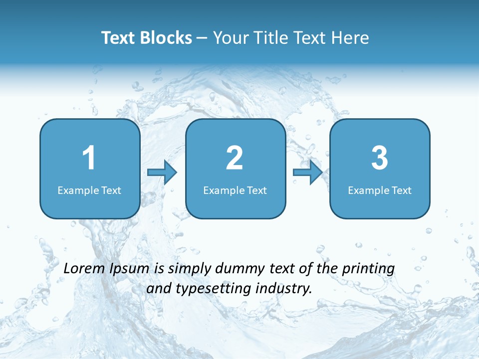 White Background Liquid Splash PowerPoint Template