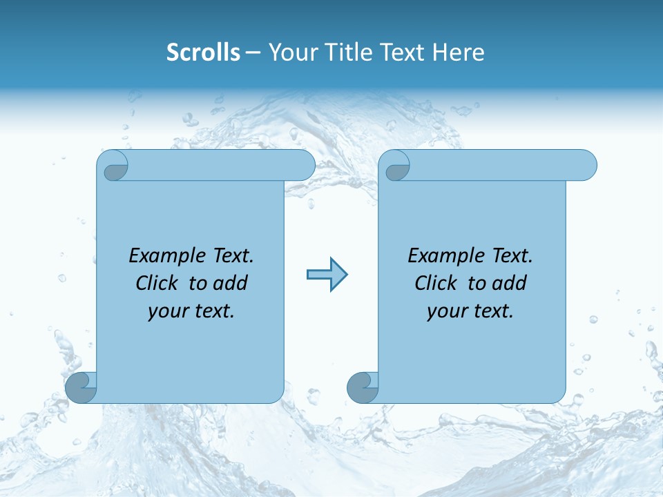 White Background Liquid Splash PowerPoint Template