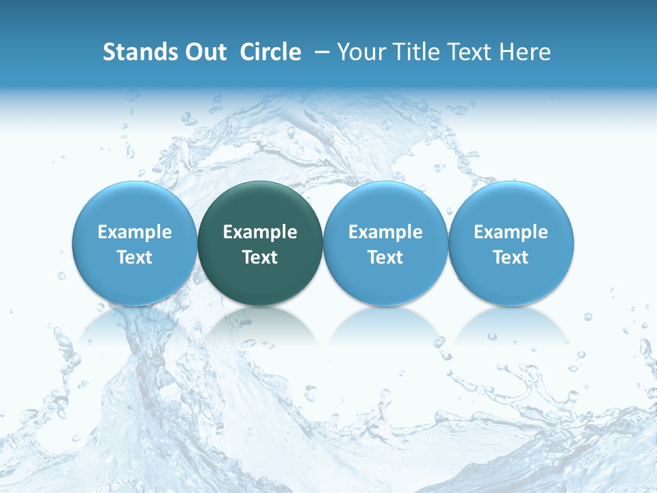 White Background Liquid Splash PowerPoint Template