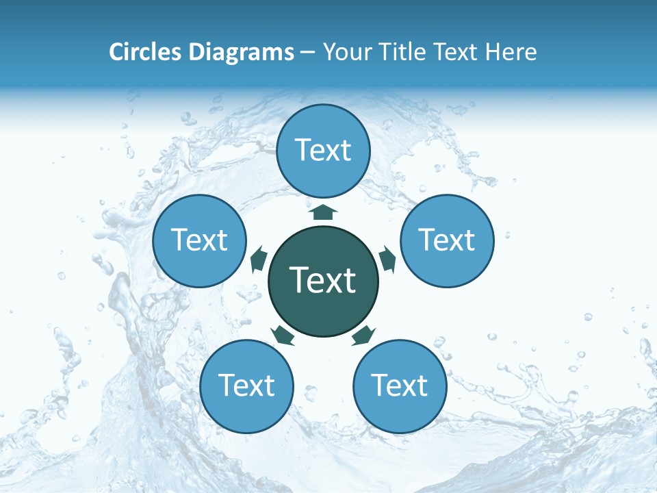 White Background Liquid Splash PowerPoint Template