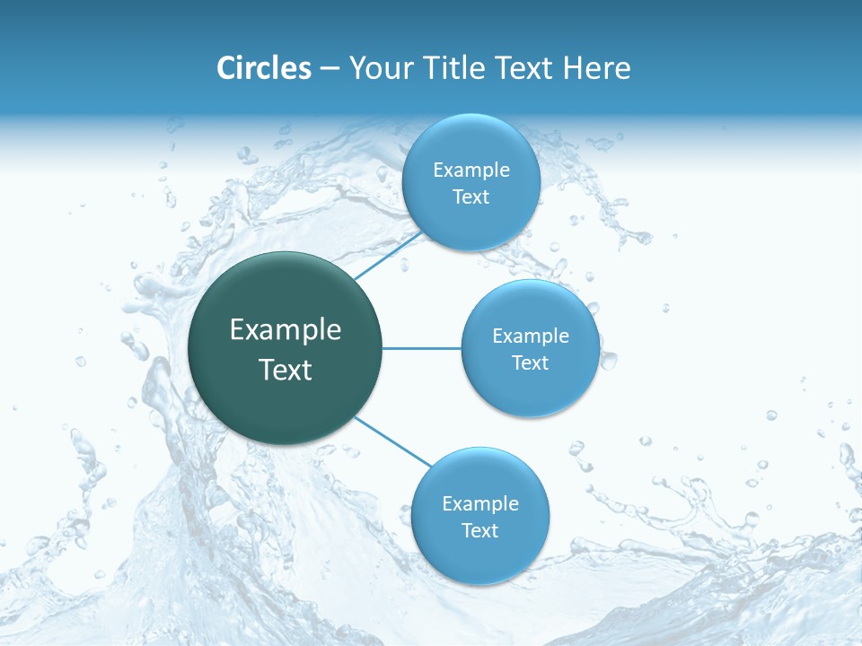 White Background Liquid Splash PowerPoint Template