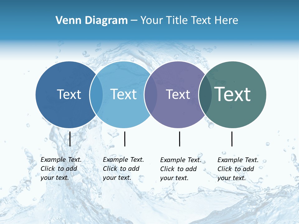 White Background Liquid Splash PowerPoint Template