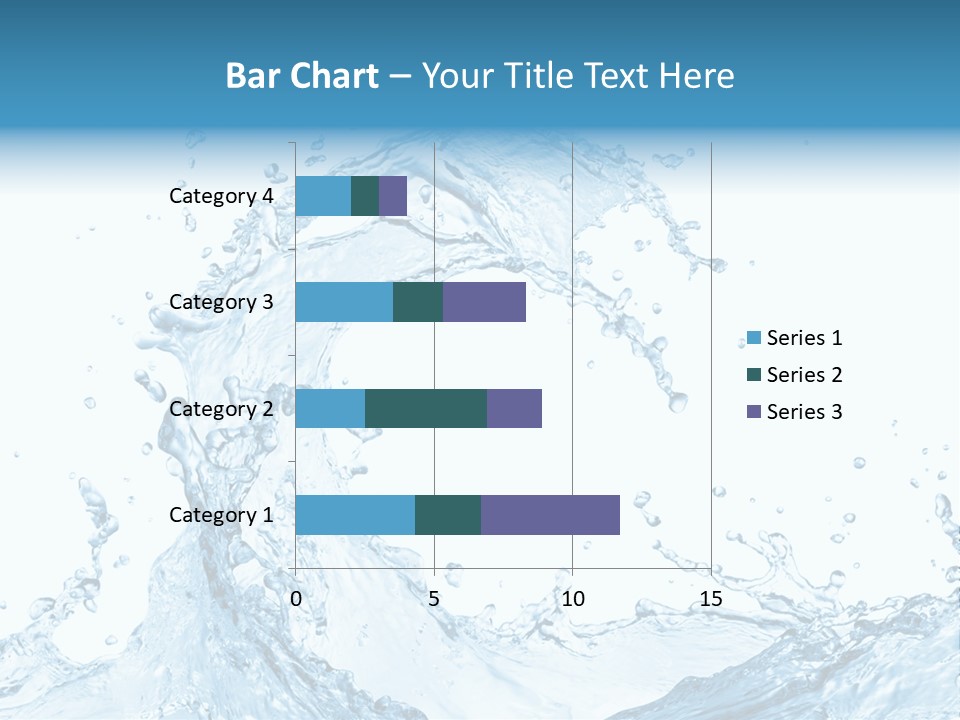 White Background Liquid Splash PowerPoint Template