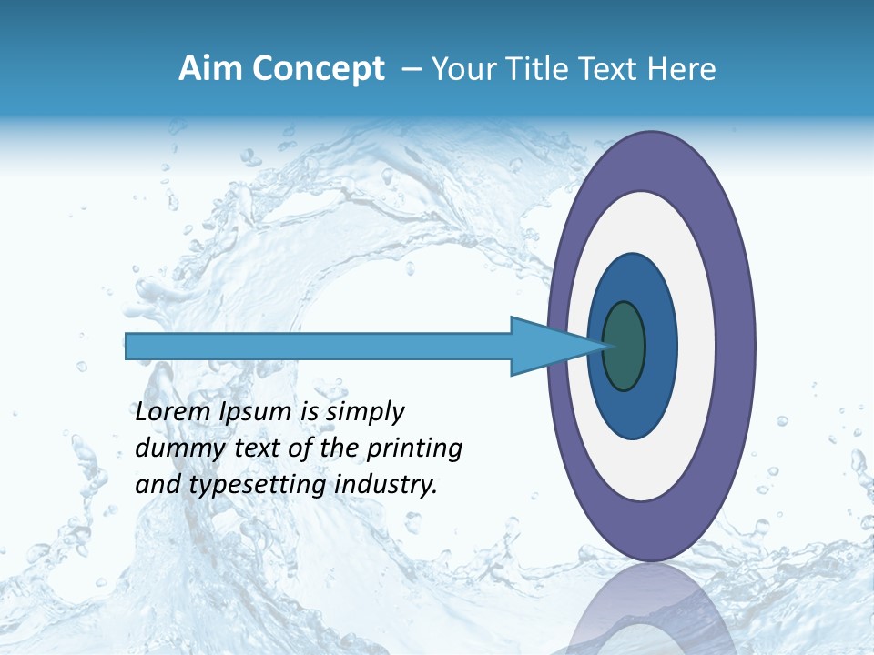 White Background Liquid Splash PowerPoint Template