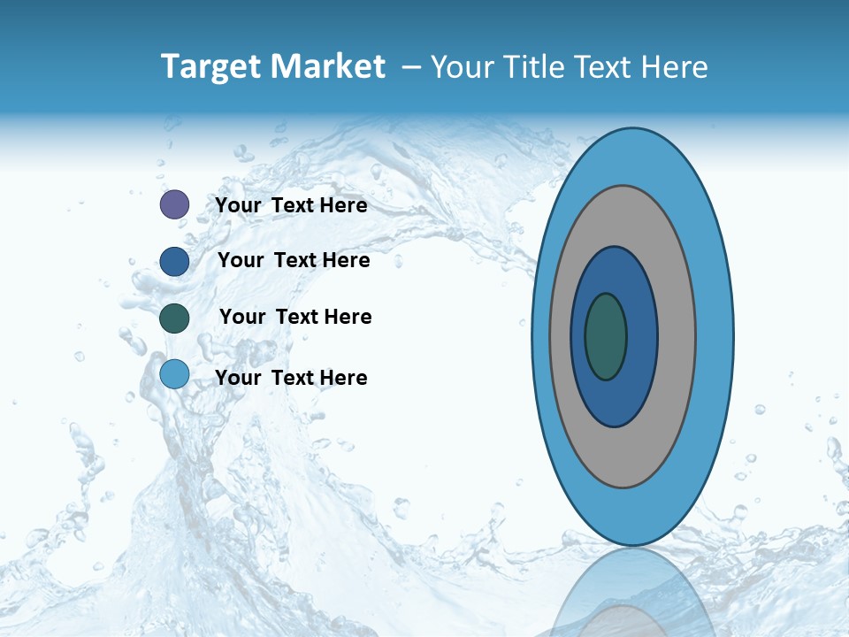 White Background Liquid Splash PowerPoint Template