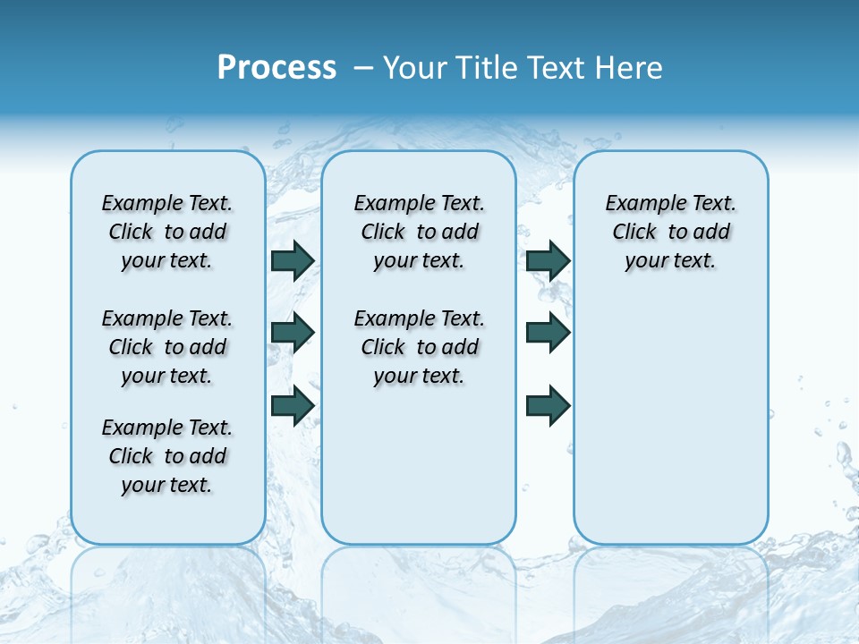 White Background Liquid Splash PowerPoint Template