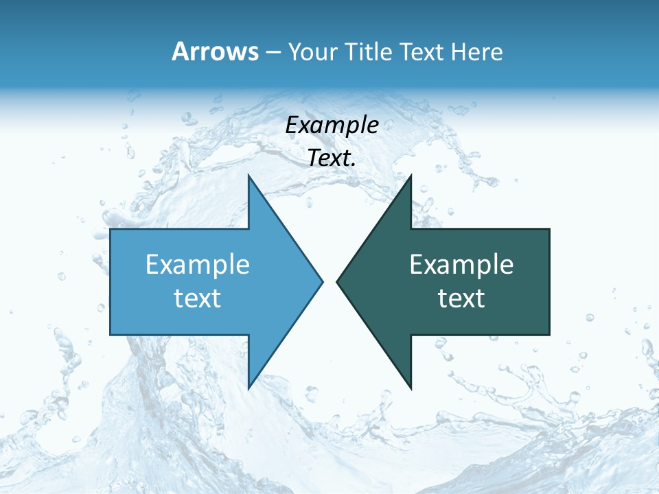 White Background Liquid Splash PowerPoint Template