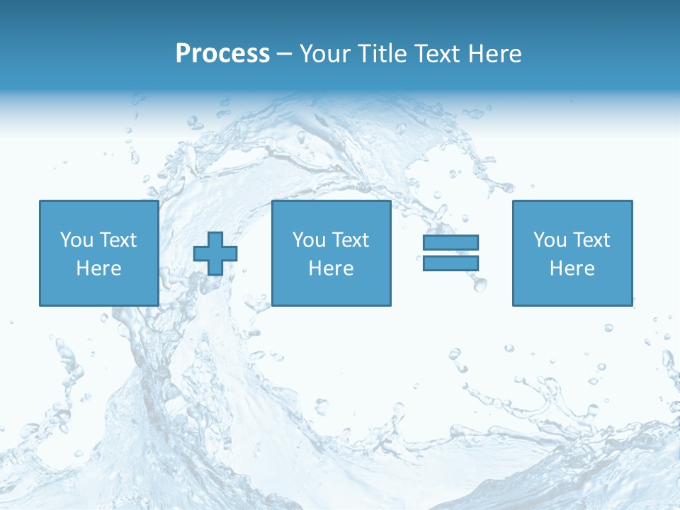 White Background Liquid Splash PowerPoint Template