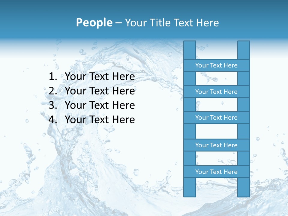 White Background Liquid Splash PowerPoint Template