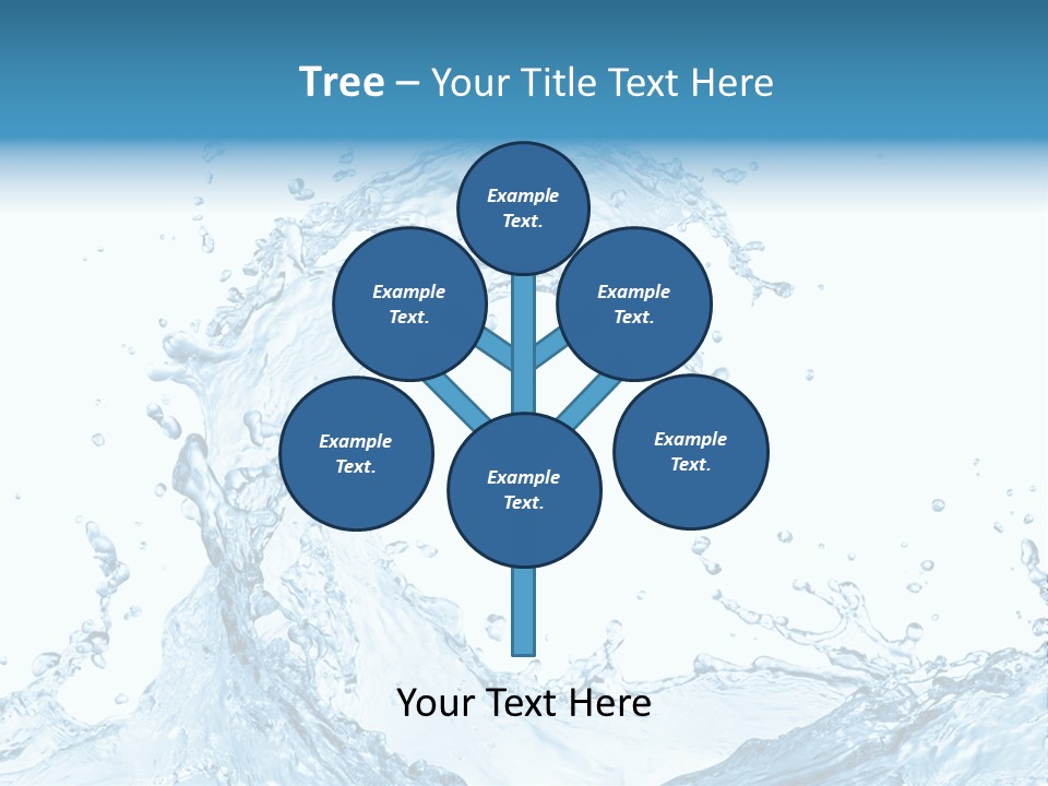 White Background Liquid Splash PowerPoint Template