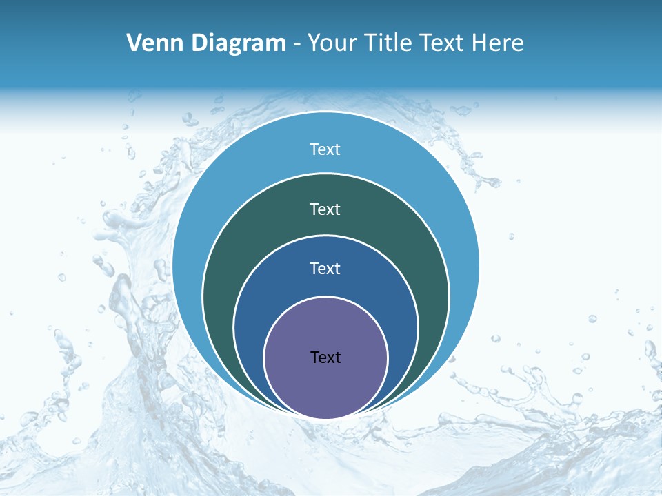 White Background Liquid Splash PowerPoint Template